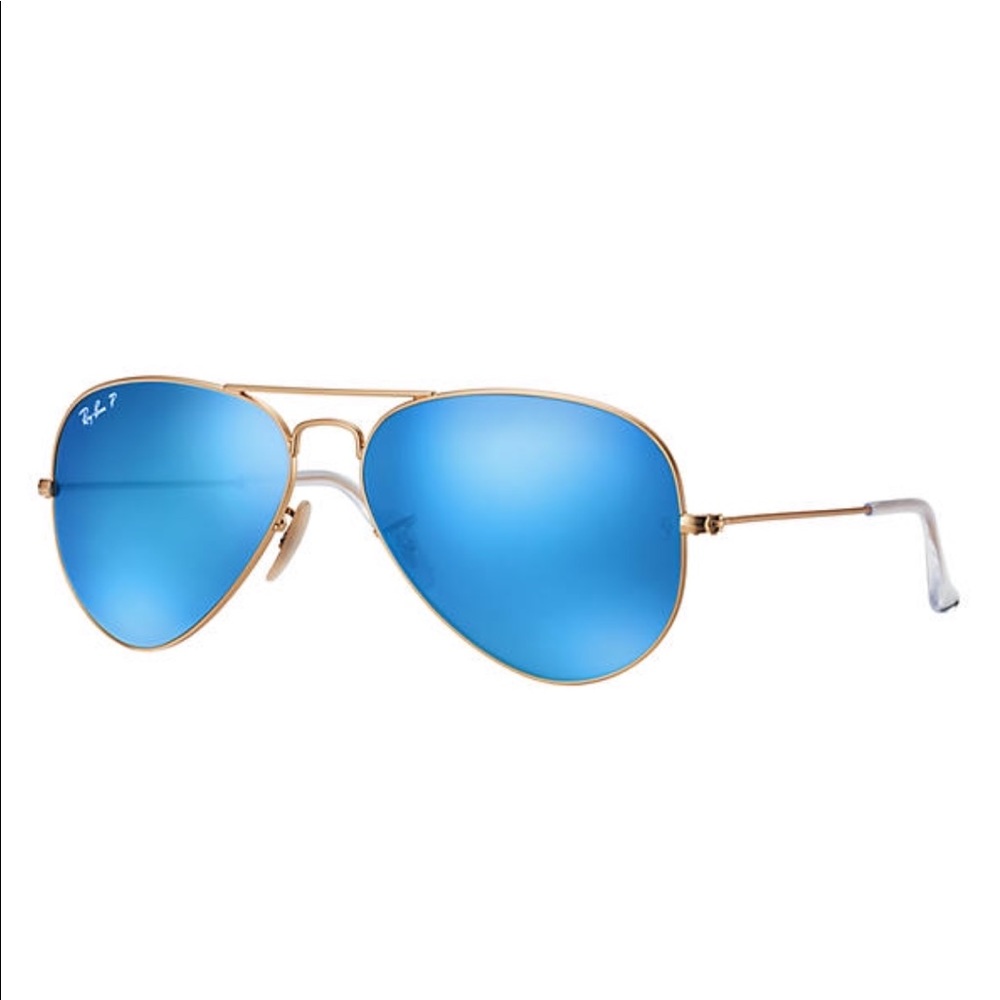 Ray Ban Polarized Blue Flash Aviators
